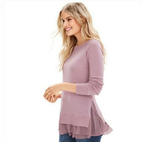 Garnet Hill cashmere sweater women's small sky blue - Picture 7 of 7